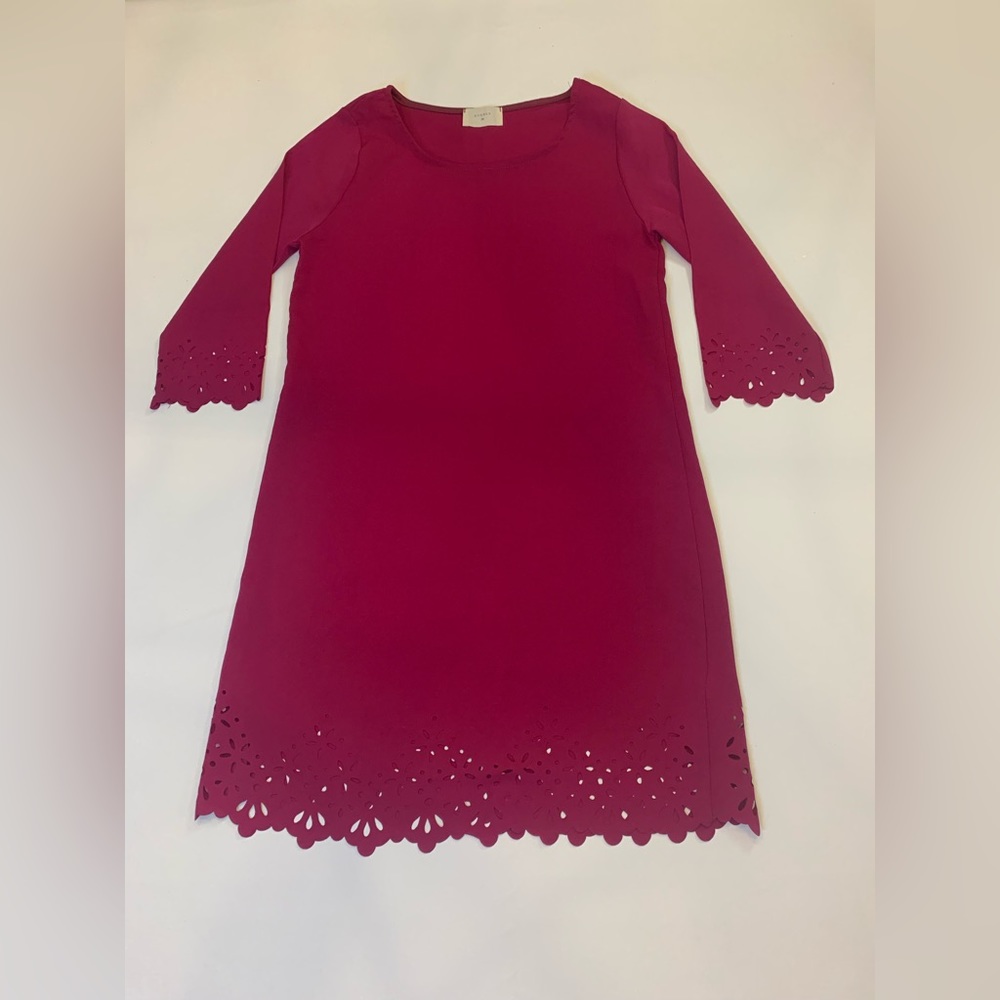 Everly eye-lit red dress, women’s size small, unlined (bin E)